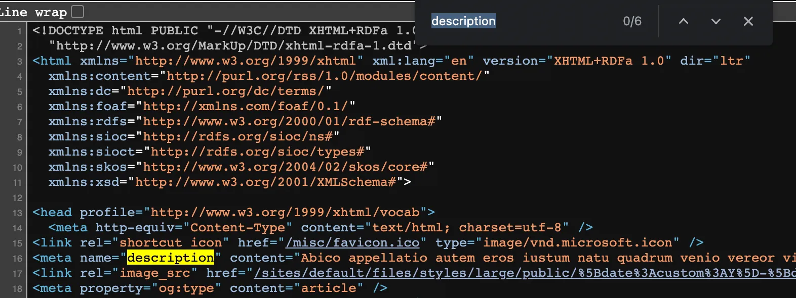 Drupal 7 Meta Description in Page Source