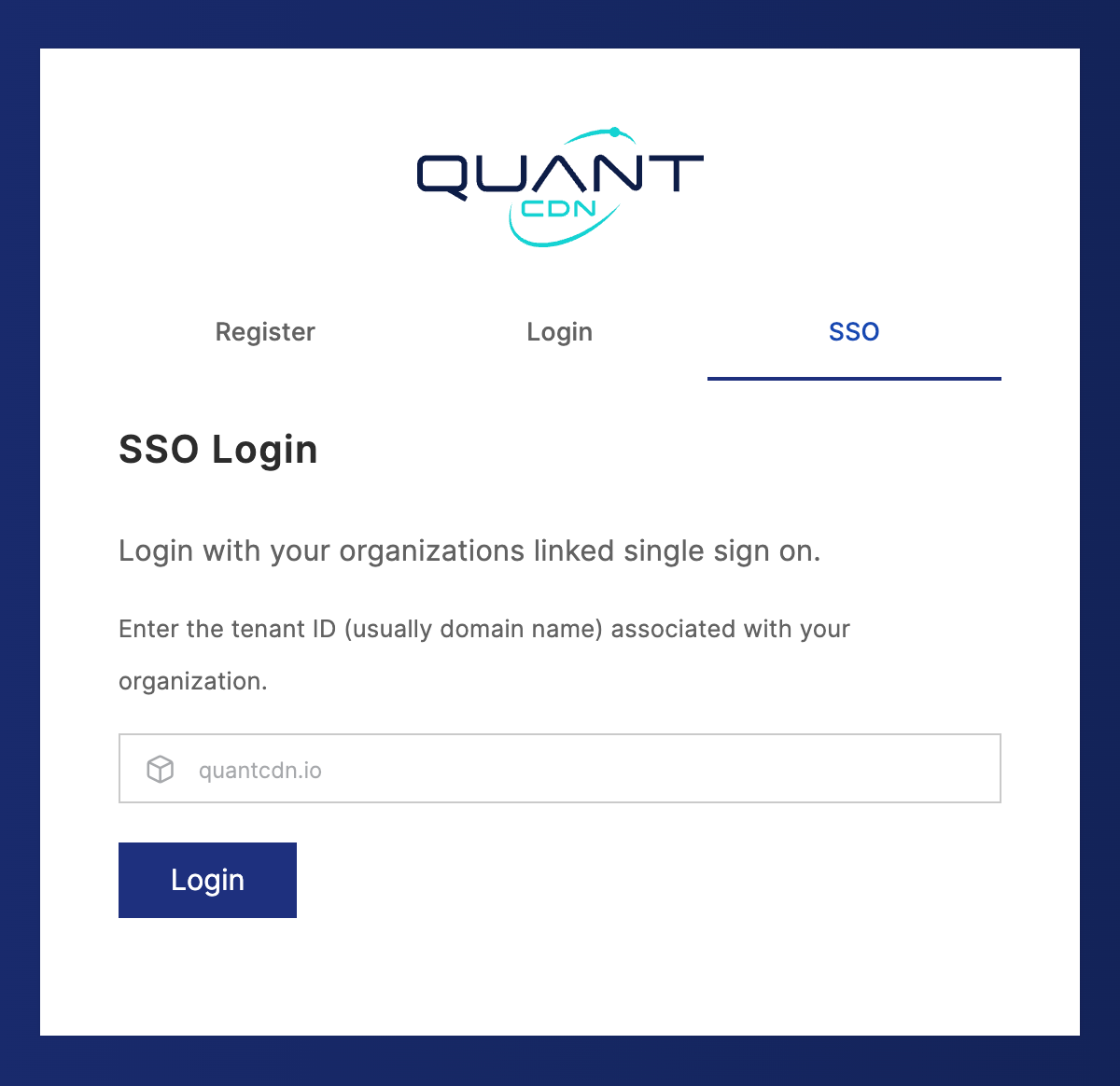 Log into the Quant Dashboard with Single Sign-On (SSO)
